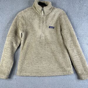 Patagonia Jacket Women S Brown Beige Fleece Los Gatos  1/4 Zip Gorpcore Sweater